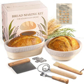 Flour & Stone sourdough kit banneton baskets for even dough proofing