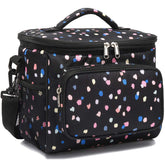 FlowFly insulated lunch bag front zipper pocket for quick access.