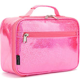FlowFly kid’s lunch box pink, durable exterior for daily school use.