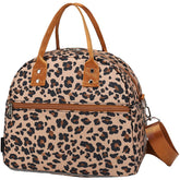 FlowFly Leopard lunch bag front view showing durable, spacious design for school or work meals