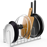 FLSEPAMB 10-tier lid rack keeps lids accessible and organized