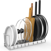 FLSEPAMB pan organizer frame with adjustable lid dividers for easy storage