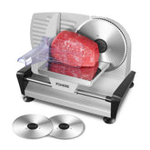 FOHERE meat slicer with dual blades for precise, versatile slicing at home.