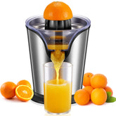 FOHERE orange juicer in brushed stainless steel offers durable performance for daily juicing.
