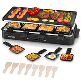 FOHERE Raclette grill base for even heat distribution during family meals.