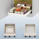 Fokyfok pull-out cabinet organizer extended drawer for deep cabinet reach.