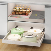 Fokyfok pull-out cabinet organizer with rails for easy access in deep shelves
