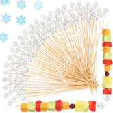 FoldTier Snowflake skewers elevate cocktails and fruit platters.