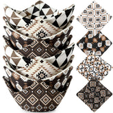 FoldTier Western Aztecs bowl cozy in brown-black-white pattern protects hands while adding rustic flair.