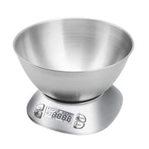 Folind digital kitchen scale with backlit display for easy ingredient reading.