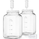 Folinstall 1.5 gallon fermentation jar with airlocks for easy, clean fermentation.