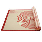 Folksy Super Kitchen non-slip pastry mat 36x24 red keeps dough rolling steady.