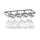 FOMANSH wine glass rack under cabinet with four rows for organized stemware
