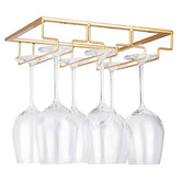 FOMANSH under-cabinet wine glass rack organizes stemware efficiently.
