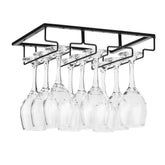 FOMANSH wine glass rack under cabinet with mounting hardware for quick installation