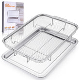 Fondpen air fryer basket front view for large-batch cooking and even browning.