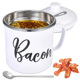 Fondpen Bacon Grease Container 15oz capacity keeps cooking fat organized.
