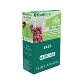 FoodSaver 1-Pint bags pack close-up, ready to seal to preserve freshness.