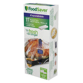 FoodSaver expandable roll in use seals large items to maximize freshness.