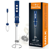 FoodVille MF02 rechargeabble milk frother with USB charging for quick, cordless foam