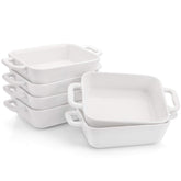 Foraineam 6-piece bakeware rectangle dishes ready for oven to table use