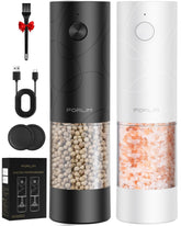 FORLIM electric salt and pepper grinder with USB charging for cord-free convenience.