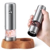 FORLIM mini grinder with wood base adds stylish stability for kitchen use