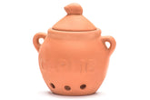 Fox Run garlic keeper Terra Cotta Red body enables breathable garlic storage.