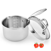 Fracoda 2-qt saucepan with glass lid for monitoring during cooking