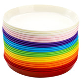 Frcctre 24-pack kids plates in rainbow colors for easy mealtime organization