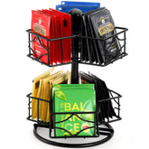 Frcctre tea bag organizer with 360° carousel for easy access to flavors