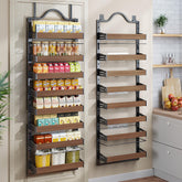 Freexployer 8-Tier Spice Rack over the door keeps spices within reach.