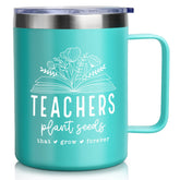 Frerdui teacher tumbler with lid for easy, leak-free sipping at school.