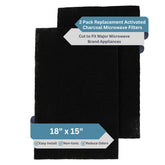 Fresh Headquarters two-pack charcoal microwave filter for universal fit and odor control