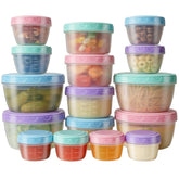 Freshmage 32-piece freezer set with leakproof lids for on the go meals