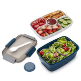 Freshmage large salad container with leakproof lid locks for secure travel.