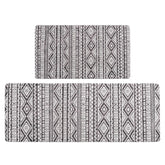 FreshMint anti-fatigue kitchen mats 2pc set front view for comfortable standing.