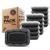 Freshware meal prep 50-pack lid close-up with airtight seal for fresh, organized lunches.