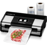 FRESKO vacuum sealer control panel enables easy, hands-free operation for quick sealing.
