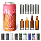 Frost Buddy five-sizes-in-one universal cooler keeps drinks cold anywhere.