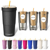 Frost Buddy Togo Buddy 30 oz front view with dark Glitz finish and spill-resistant lid for travel