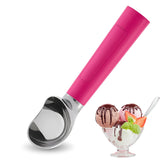 FrostJoy heated ice cream scoop in use for easy scooping from frozen tubs