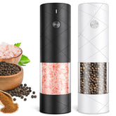 FRTONYI electric grinder front view demonstrates one-handed operation for quick seasoning