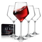 FrutPunch hand blown crystal wine glass demonstrates crystal clarity for wine tastings