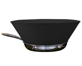 Frywall 12-inch splatter guard on a pan keeping the kitchen cleaner during cooking