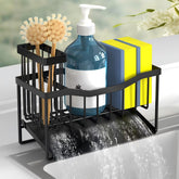 Fssvcd Maifan sink caddy with self-drain tray keeps countertops dry and organized.