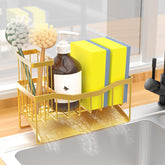 Fssvcd Maifan sink caddy with sponge and brush holder keeps counters tidy and within reach.