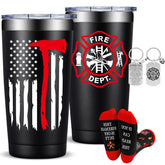 Fufandi firefighter tumbler with sleek stainless steel body for daily use.