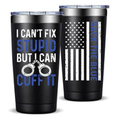 Fufandi 20oz police officer tumbler front view for all-day hydration