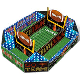Fullhawl football snack tray assembled for serving at home party